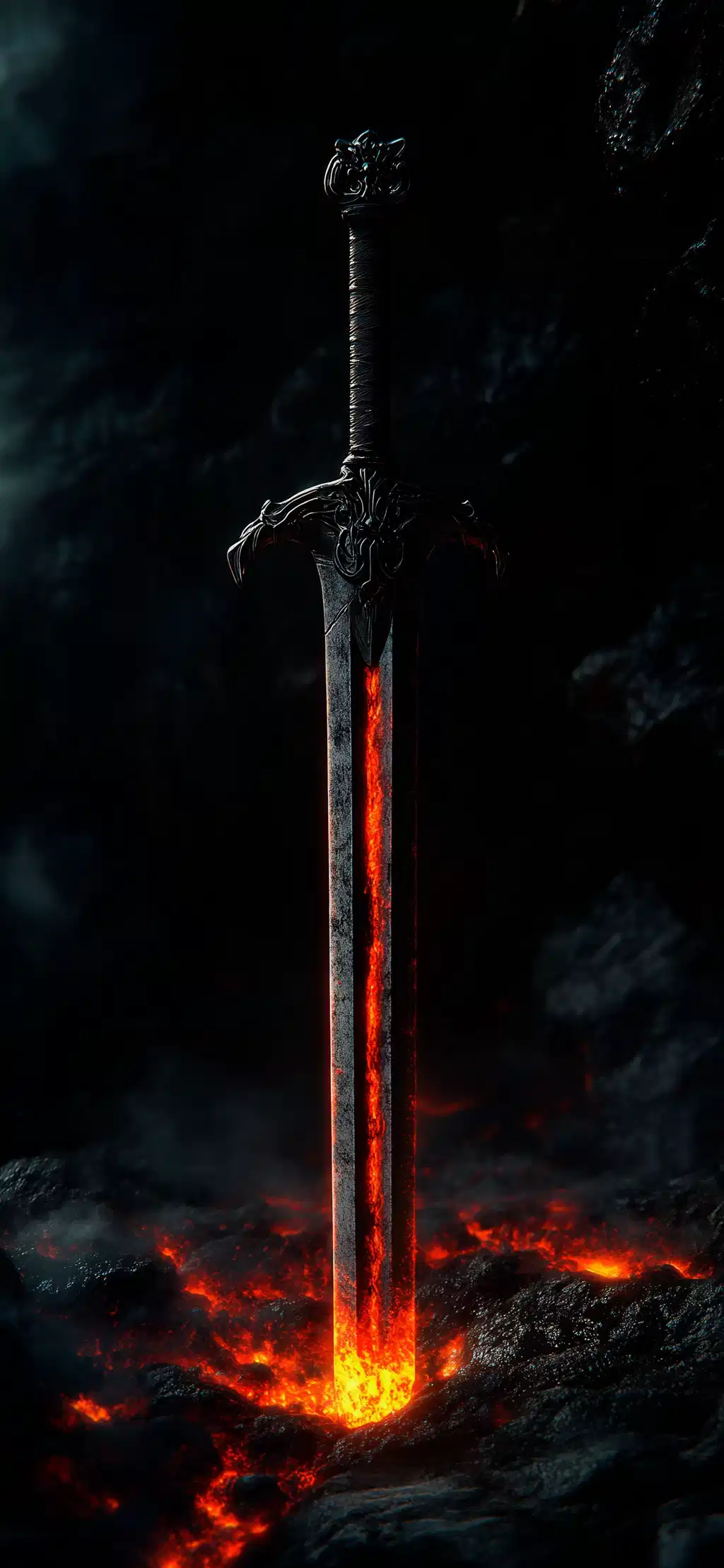 Fantasy Lava Sword Grounded Wallpaper